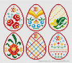 Схема для вышивки пасхальных яиц
